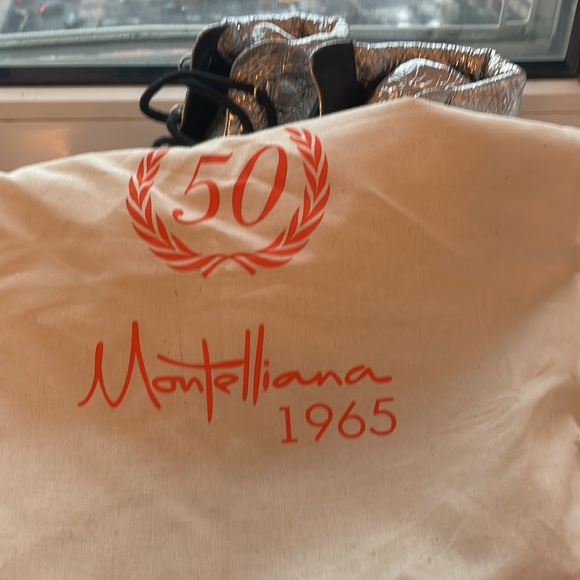 Montelliana 1965 Claudine in crinkle metallic silver size eu 38 /us 7.5 - Picture 6 of 6